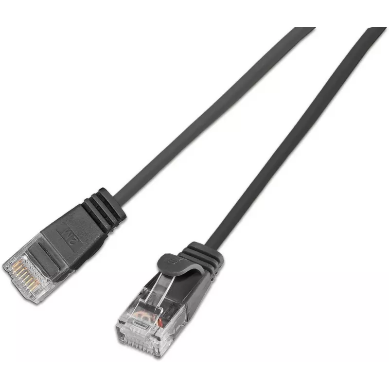 Wirewin SLIM KAT6A 10 Gigabit Light Patchkabel, U/UTP, Ø3,6mm, Schwarz, 0,5m (SLIM-L-UU-K6A 0.5 BK)