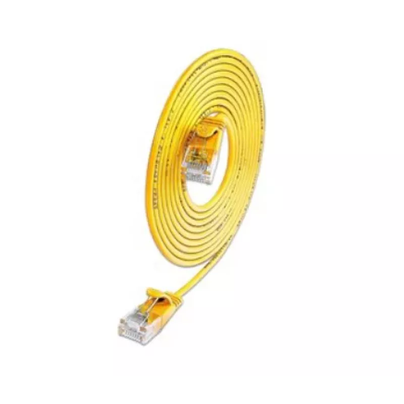 Wirewin SLIM KAT6A 10 Gigabit Lightpatchkabel rund, U/UTP, Ø 3,6 mm, gelb (SLIM-L-UU-K6A 1.5 YE)