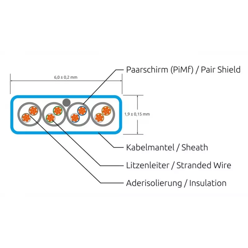 Wirewin Cat6a U/FTP Slim Ethernet Patchkabel, RJ45, Rot, 1m PKW-STP-SLIM-K6A 1.0 RT
