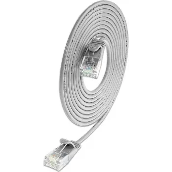 Wirewin Cat6a U/UTP Slim Ethernet Patchkabel, 10 Gbps, 3,0 m, Grau SLIM-L-UU-K6A 3.0
