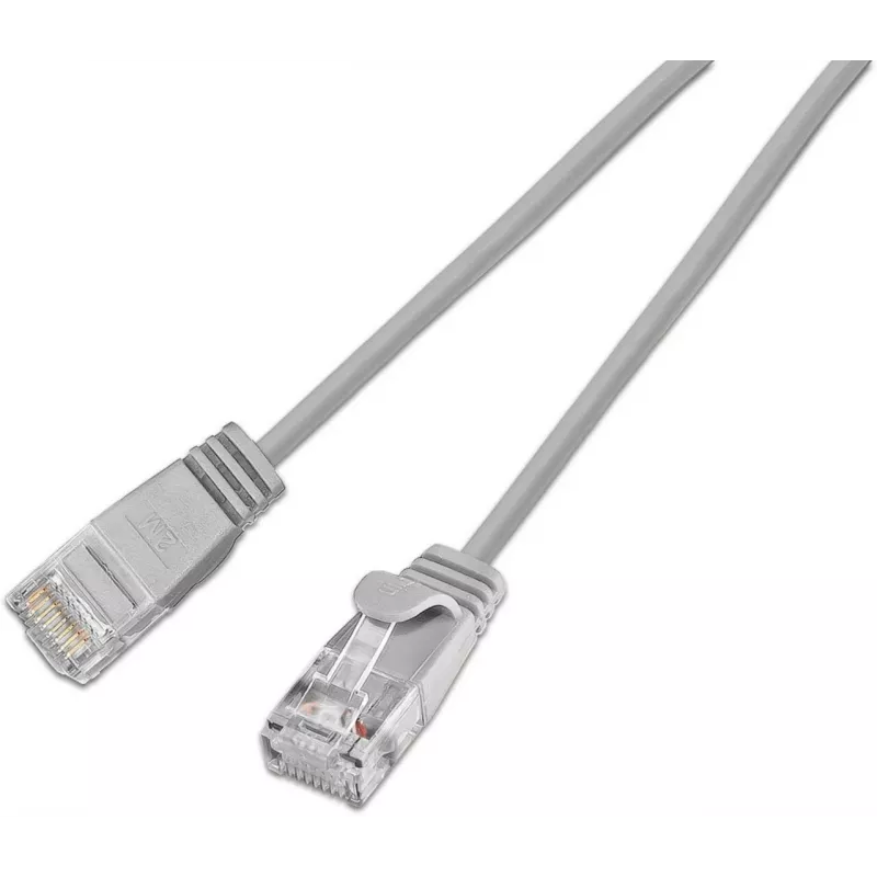 Wirewin SLIM Cat.6A 10 Gigabit U/UTP Patchkabel, 5,0 m, Grau SLIM-L-UU-K6A 5.0