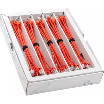 Wirewin SLIM-LS-K6A 0.25 RD 50 - Cat.6A U/FTP Slim Ethernet Patchkabel, 0,25m, Rot, 50er-Pack