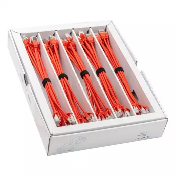 Wirewin SLIM-LS-K6A 0.25 RD 50 - Cat.6A U/FTP Slim Ethernet Patchkabel, 0,25m, Rot, 50er-Pack
