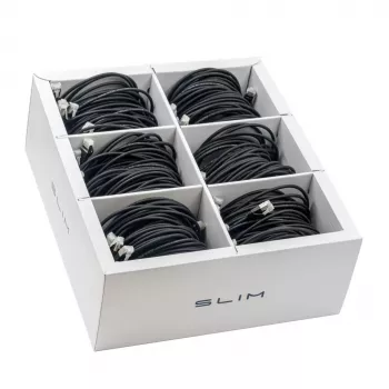 Wirewin SLIM KAT6A 10 Gigabit Light Patch-Kabel, 2,0m, U/FTP, Ø 3,8mm, Schwarz, 60er-Pack KAT6A LIGHT Geschirmt (SLIM-LS-K6A 2.0 BK 60)