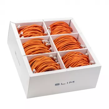 Wirewin SLIM-LS-K6A 0.5 OR 90 Cat.6A U/FTP Slim Patchkabel, 0,5m, Orange, 90er-Pack