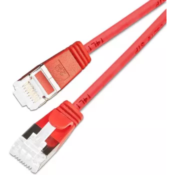 Wirewin SLIM KAT6A 10 Gigabit Light Patchkabel, U/FTP, 3,8mm, Rot, 0,15m PKW-LIGHT-STP-K6A 0.15 RT