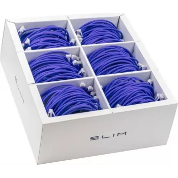 Wirewin SLIM-LS-K6A 3.0 VT 36 - Cat6a U/FTP Slim Ethernet Patchkabel, 3m, Violett, 36er-Pack