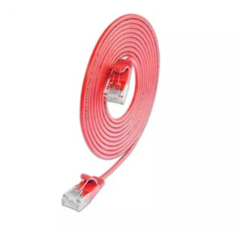 Wirewin SLIM KAT6A 10 Gigabit Lightpatchkabel rund, U/UTP, Ø 3,6 mm, rot (SLIM-L-UU-K6A 0.1 RD)