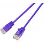 Wirewin SLIM KAT6A 10 Gigabit Light Patchkabel Rund, U/UTP, Ø 3,6 mm, Violett (SLIM-L-UU-K6A 0.1 VT)