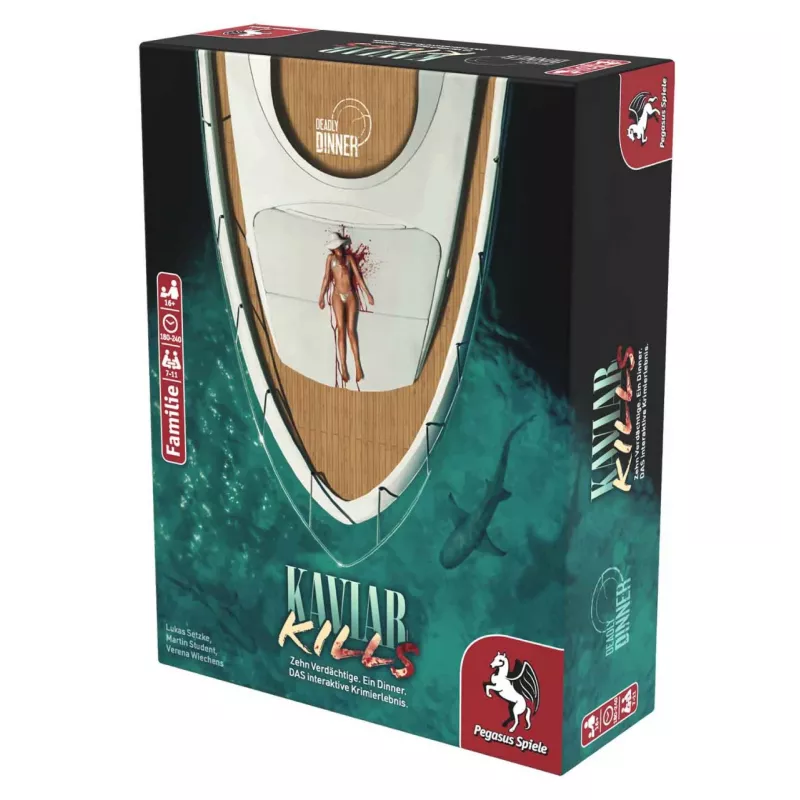 Pegasus Spiele Deadly Dinner – Kaviar Kills 19014G Krimi-Partyspiel