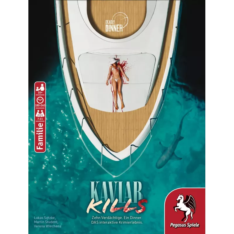Pegasus Spiele Deadly Dinner – Kaviar Kills 19014G Krimi-Partyspiel