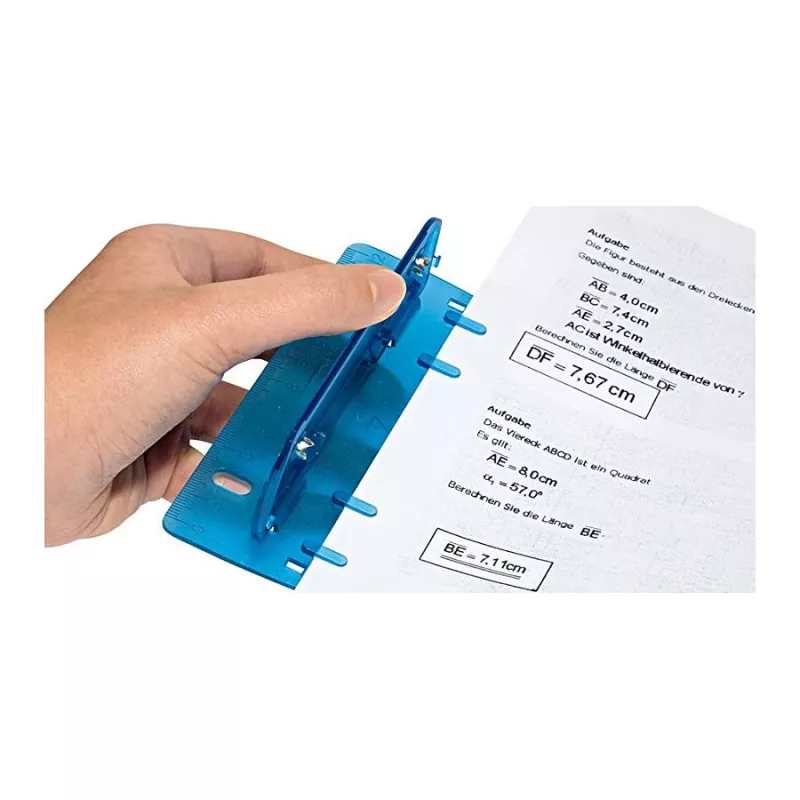 WEDO 67803 Eisblauer Taschenlocher, 2-Loch, 8 Blatt, 6 mm