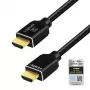 LogiLink HDMI-Kabel A/M zu A/M 8K/60Hz 48Gbps Metall Nylon Zertifiziert Schwarz 2m