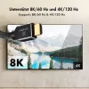 LogiLink HDMI-Kabel A/M zu A/M 8K/60Hz 48Gbps Metall Nylon Zertifiziert Schwarz 2m