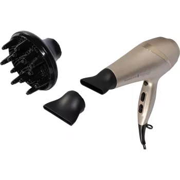 Remington AC 8605 Advanced Colour Protect Haartrockner, 2200 W, Ionen-Technologie, 3 Heizstufen, Schwarz mit Roségold-Akzenten