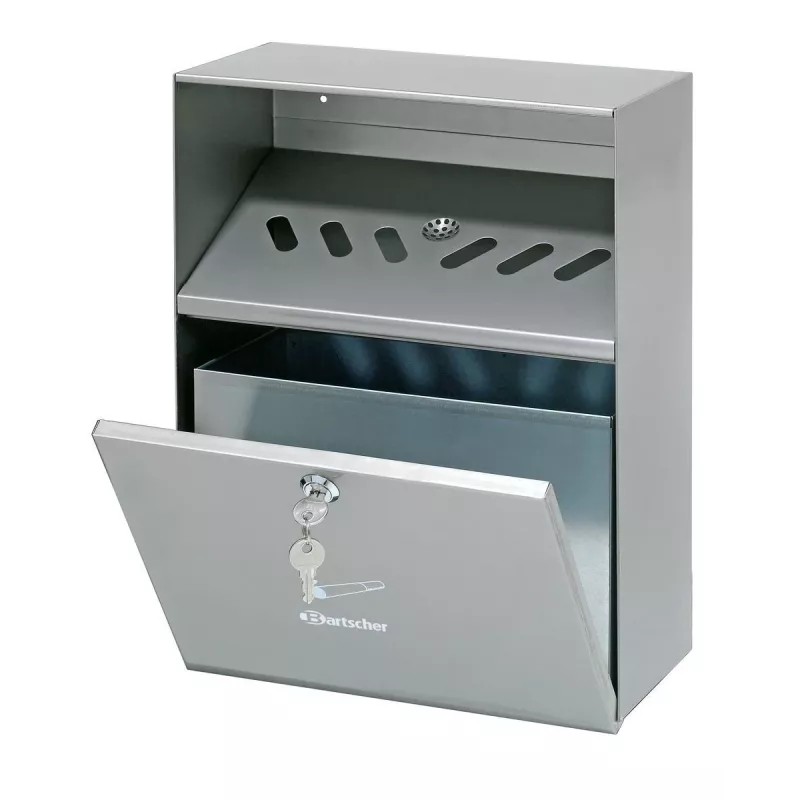 Bartscher 860001 Wandascher, Edelstahl, Silber, abschließbar