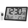 KIENZLE Jumbo NEO LCD Wetterstation Wanduhr Schwarz