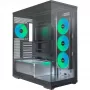 MONTECH TG3 PC-Gehäuse, Tempered Glass x2, Schwarz