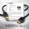 LogiLink HDMI-Kabel 8K/60 Hz 48 Gbps Metall Nylon Zertifiziert Schwarz 1 m