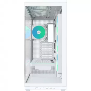 MONTECH TG3 PC-Gehäuse, Tempered Glass x2, Weiß