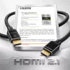 LogiLink HDMI-Kabel, A/M zu A/M, 8K/60 Hz, 48 Gbps, Metall, Nylon, Zertifiziert, Schwarz, 3 m