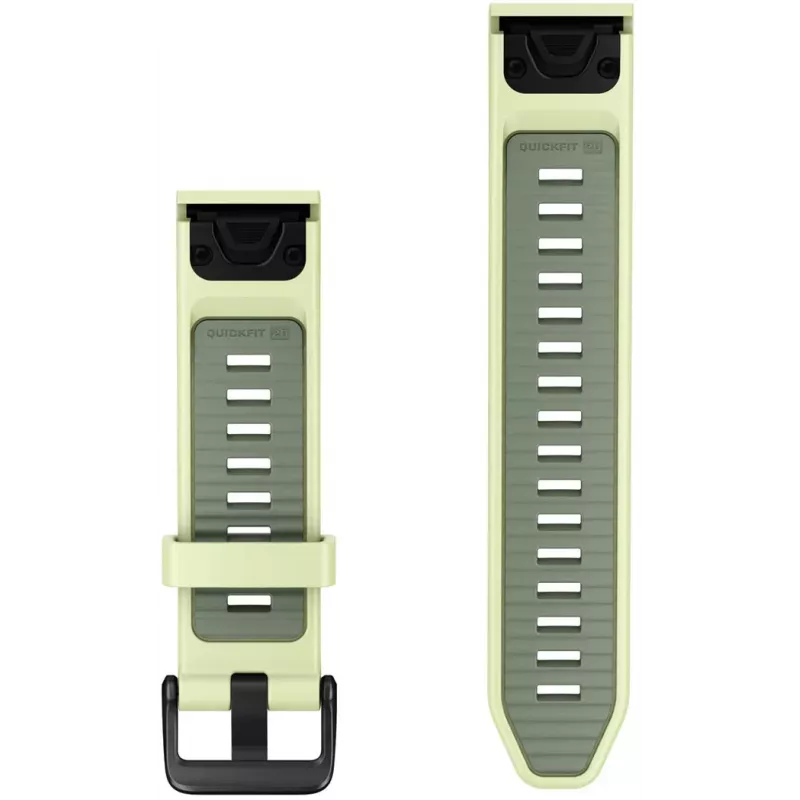 Garmin QuickFit 20 mm Silikon-Armband für Uhren, Lemon/Willow Green, 010-14506-01