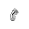 Thermaltake Pacific G1/4 PETG Tube 45-Grad Compression Fitting - Verchromtes Messing, 16mm OD