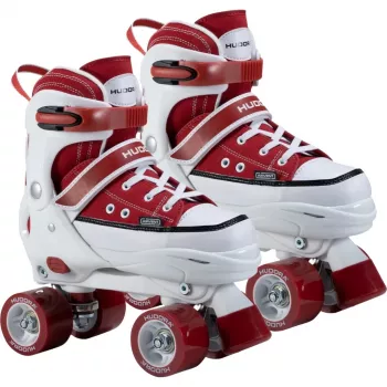 HUDORA Rollschuhe Gr. 28-31, Rollschuhe rot/weiß, Sneaker-Look