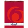 herlitz x.book Spiralnotizbuch A5 kariert Rot - 50 Blatt 110536