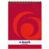 herlitz x.book Spiralnotizbuch A5 kariert Rot - 50 Blatt 110536