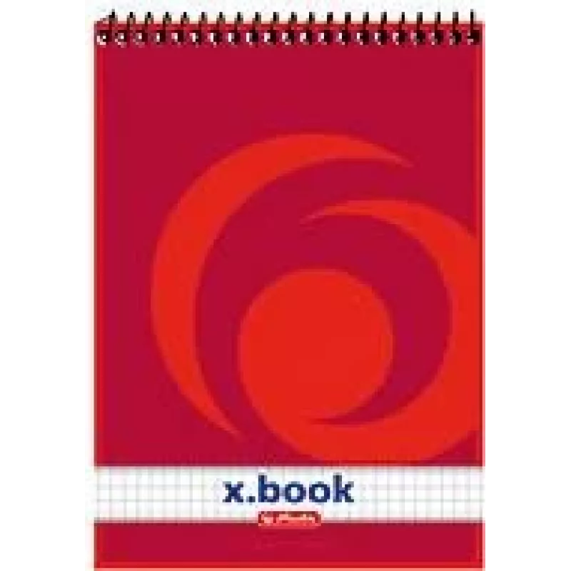 herlitz x.book Spiralnotizbuch A5 kariert Rot - 50 Blatt 110536