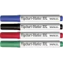 MAUL Flipchart-Marker-Set, Keilspitze 3,0-6,5 mm, 4 verschiedene Farben