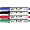 MAUL Flipchart-Marker-Set, Keilspitze 3,0-6,5 mm, 4 verschiedene Farben