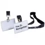 DURABLE CLICK FOLD Namensschild mit Textilband, 90 x 54 mm, Transparent, 10er-Pack 821719
