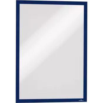 DURABLE DURAFRAME A3 Selbstklebender Informationsrahmen, Dunkelblau, 2er-Pack