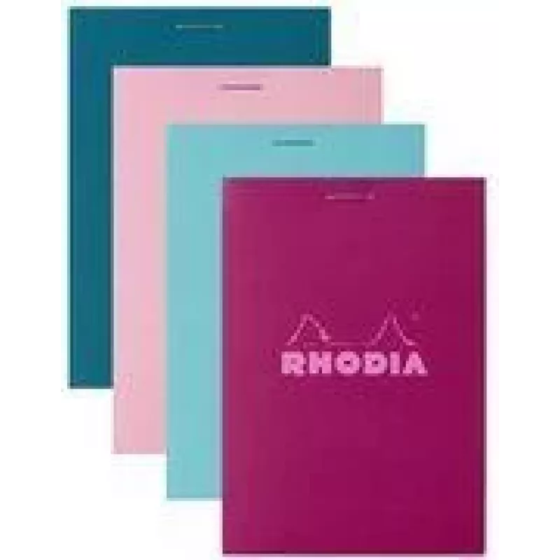 Rhodia No. 11 A7 kariertes Notizbuch, verschiedene Farben, 80 Blatt, 10er-Pack 11295C