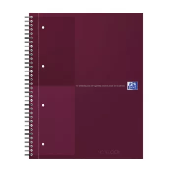 Oxford International Collegeblock Notizbuch, DIN A4+, liniert, Hardcover-Einband, spiralgebunden, 80 Blatt, 1 Stück 400194459