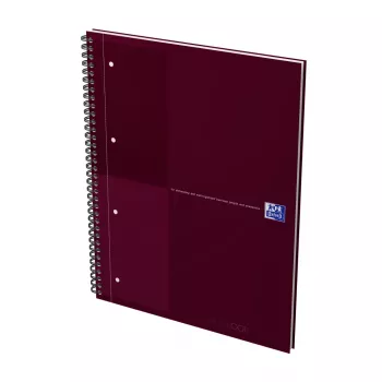 Oxford International Collegeblock Notizbuch, DIN A4+, liniert, Hardcover-Einband, spiralgebunden, 80 Blatt, 1 Stück 400194459