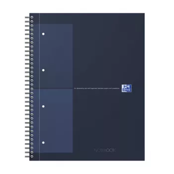 Oxford International College Notizbuch A4+ kariert Hardcover Spiralbindung 80 Blatt 400191240