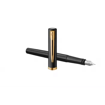 Waterman Allure Impression Füllfederhalter, Schwarz mit Goldbeschlägen, Mittlere Feder 2225500