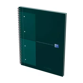 Oxford International Collegeblock Notizbuch, DIN A4+, kariert, Hardcover, Spiralbindung, 80 Blatt 400191242