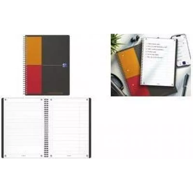Oxford International Task Manager Spiralnotizbuch B5 80 Blatt Blau 400202295