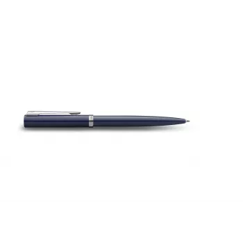 Waterman Impression Kugelschreiber – Blauer Lack, Chrom-Zierring, Mittlere Spitze, Geschenkbox 2225468