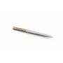 Waterman Impression Kugelschreiber aus Edelstahl mit Goldbeschlag, Medium Blau, Geschenkbox 2225495