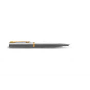 Waterman Impression Kugelschreiber aus Edelstahl mit Goldbeschlag, Medium Blau, Geschenkbox 2225495
