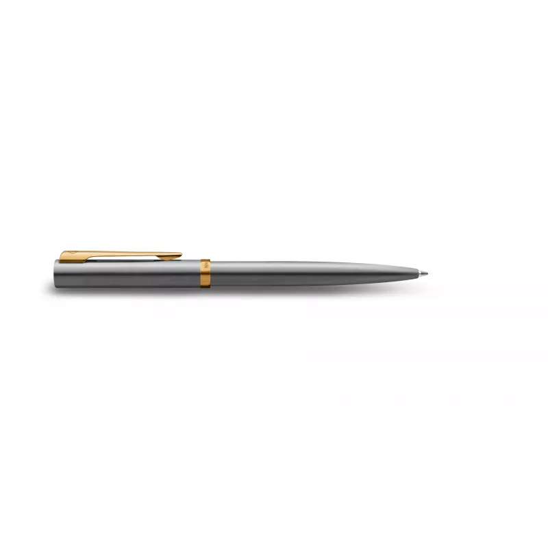 Waterman Impression Kugelschreiber aus Edelstahl mit Goldbeschlag, Medium Blau, Geschenkbox 2225495