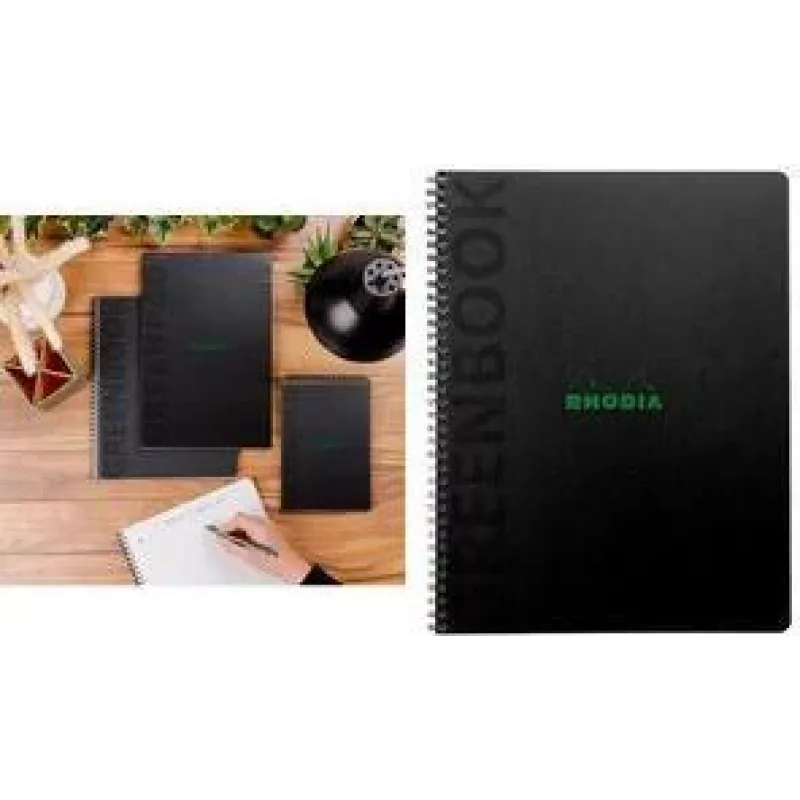 Rhodia Greenbook College Block A5+ kariert Schwarz 119934C