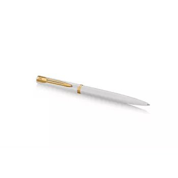Waterman Allure Impression Kugelschreiber, Weiß Lack, Gold Zier, Mittlere Blaue Tinte 2225511