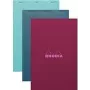 Rhodia No. 19 A4+ karierter Notizblock, verschiedene Farben, 5er-Pack 19100C
