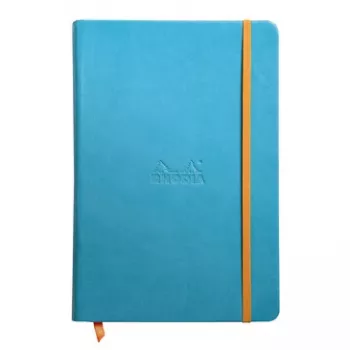 RHODIA RHODIARAMA A5 liniertes Notizbuch, türkisfarbenes Hardcover aus Kunstleder, 96 Blatt 118747C